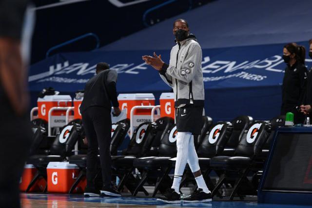 沙巴体育网站入口-KD缺阵也能轰147分 哈登欧文率领篮网9人上双